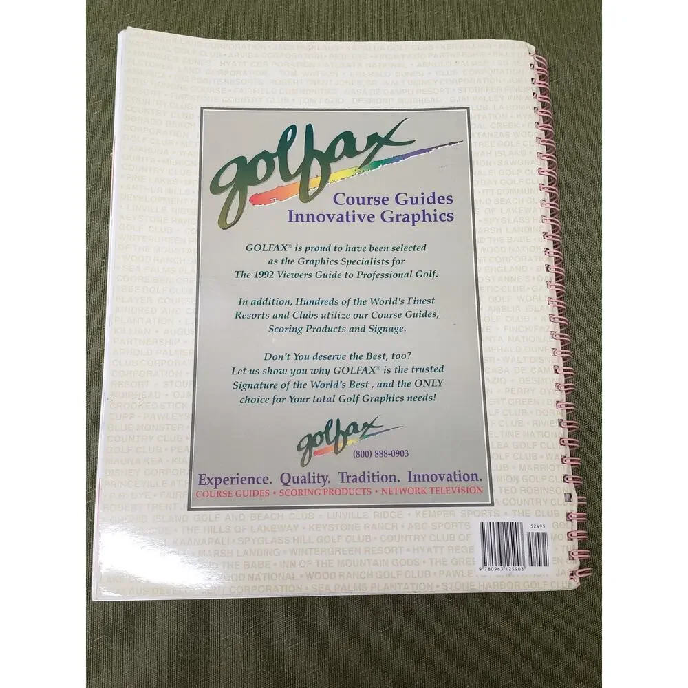 Golf Figurine & The 1992 Viewers Guide To Professional Golf Intergolf Golfax